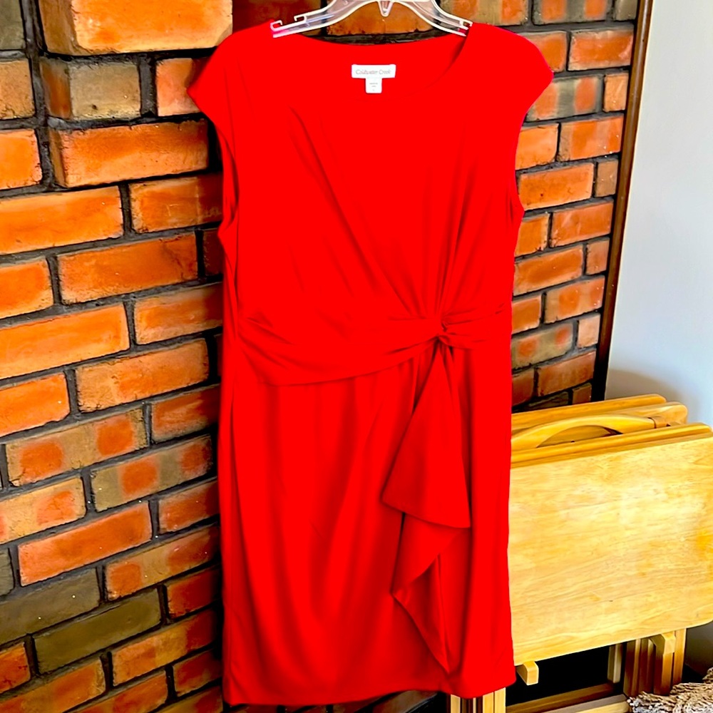 Red, cap sleeve dress.  Never worn.  Size large.